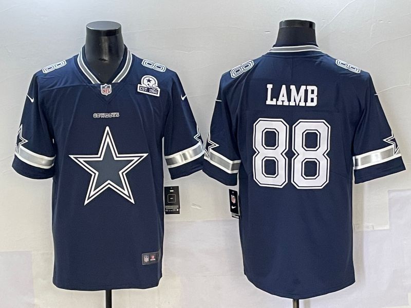 Men Dallas Cowboys #88 Lamb Blue 2025 Nike Limited NFL Jersey style 4